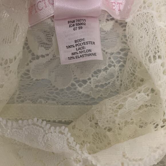 Vintage Victoria's Secret Babydoll Large Slip Lace Bows Angel Coquette Fairycore - Picture 7 of 9